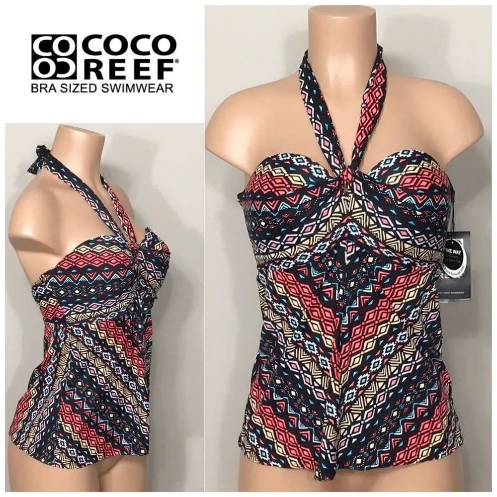 Coco Reef Canyon bra sized tankini. 32/34-C NWT